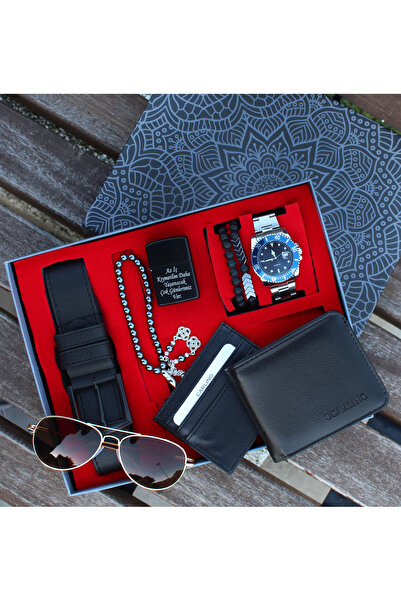 saat&istasyonu Erkek Kol Saat Seti Güneş Gözlüğü Çakmak Kartlık Erkek Tesbih ...