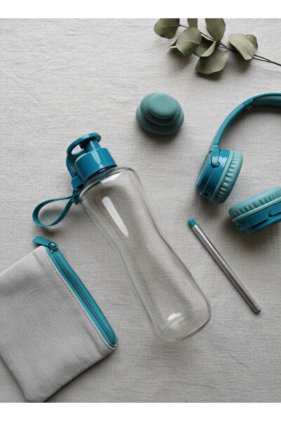 Blissra 750 ml Glass Water Bottle – Leakproof Plastic Lid Flask