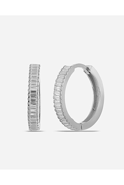 MEKS JEWELS Baget Taşlı Gümüş Küpe