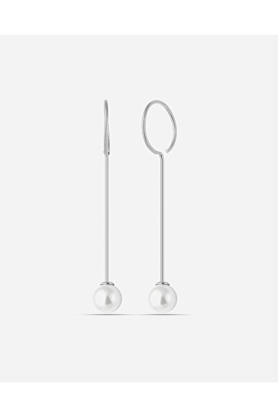 MEKS JEWELS İnci Taşlı Gümüş Tasarım Küpe