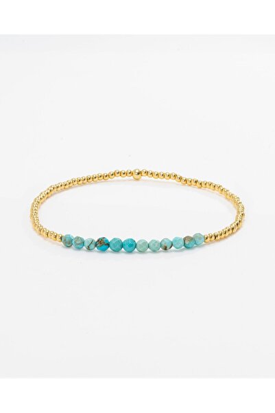 MEKS JEWELS 2,55 Karat Firuze Taşlı Gümüş Bileklik