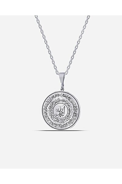 MEKS JEWELS Ayetel Kürsi Yazılı Gümüş Kolye