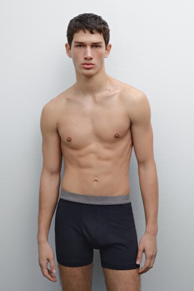 Massimo Dutti Gri bel bantlı boxer