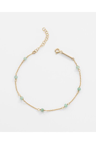 MEKS JEWELS 1,45 Karat Aventurin Taşlı Gümüş Serenity Bileklik