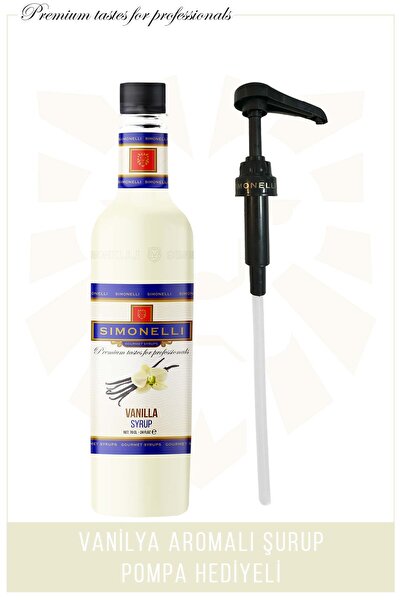 Simonelli Kahve Ve Kokteyl Şurubu Vanilya Aromalı 700 ml Pompa Hediyeli