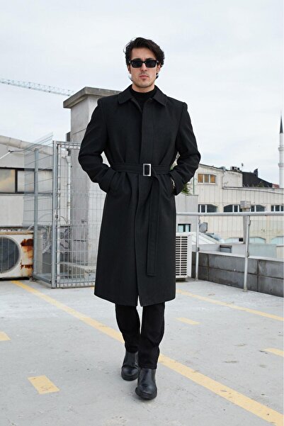 l lebs collection moda lebs şekil Erkek Tam Boy Kaşe Palto