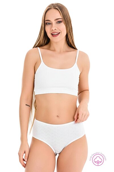 Newlilla 1506 Kalpli %100 Pamuklu 5'li Kadın Bato Külot Paketi V1