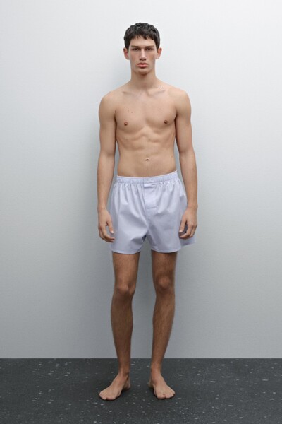 Massimo Dutti Çizgili %100 pamuklu boxer