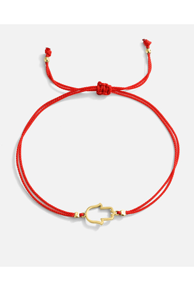 MEKS JEWELS İpli Gümüş Fatma Ana Eli Bileklik