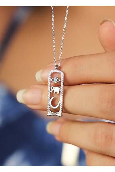 MEKS JEWELS Gümüş Şans Kolyesi