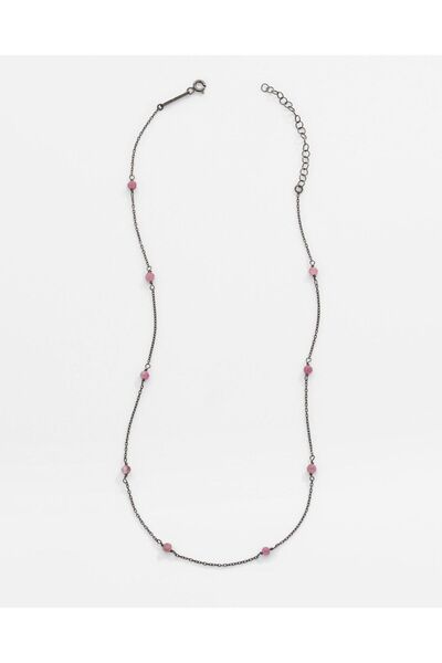 MEKS JEWELS 1,7 Karat Pembe Turmalin Taşlı Gümüş Serenity Kolye