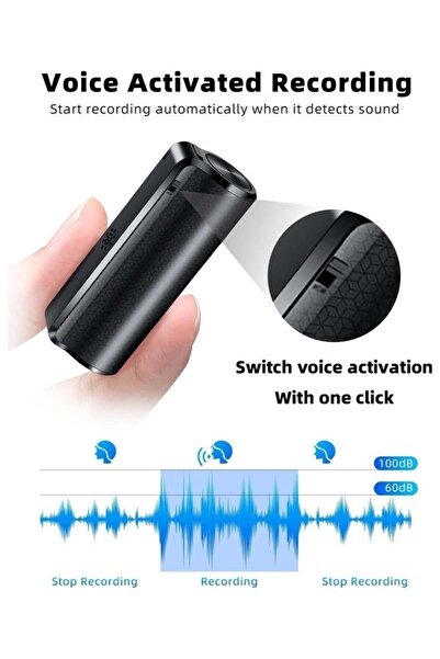 Generic 64GB Magnetic Voice Recorder with AI Triple Noise Reduction