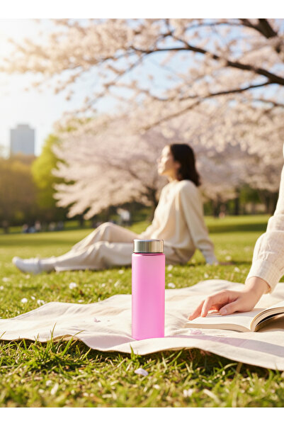 Blissra 550 ml Matte Glass Water Bottle – Colored Translucent Glass Flask