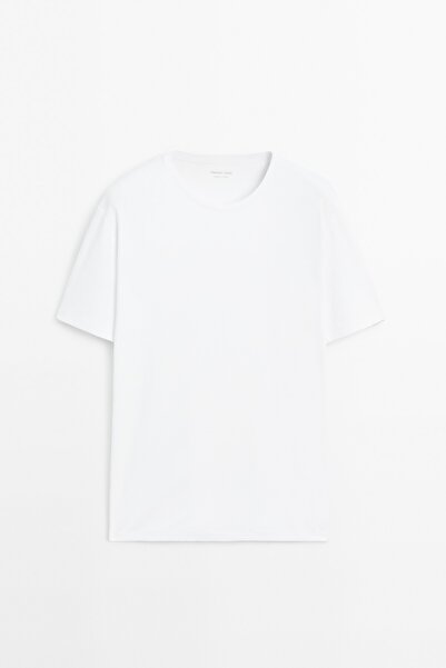 Massimo Dutti Kısa kollu pijama üstü ve çizgili pantolon