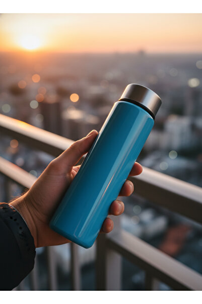 Blissra 550 Cc Glass Flask – Metal Lid, Leak-Proof Water Bottle