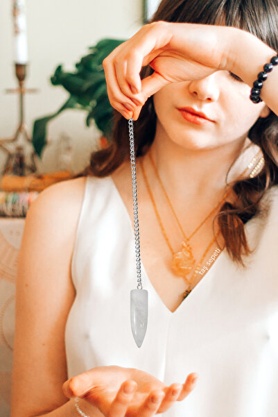 TAŞ SEPETİ Kristal Kuvars Doğal Taş Pandül Sarkaç