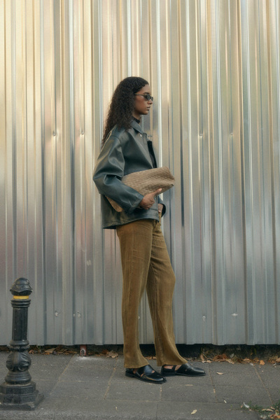 LUTVELIZADE Loafer 2507 - Parmak Arası Çapraz Siyah Kadın Loafer