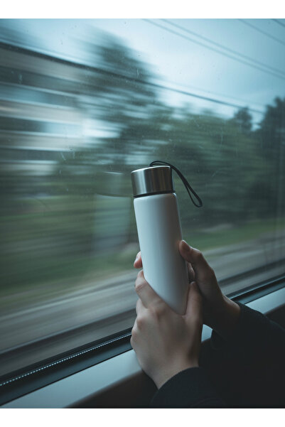 Blissra Borosilicate Glass Flask 450 ml – Metal Lid & Rope, Leak-Proof, Healthy Water Bottle