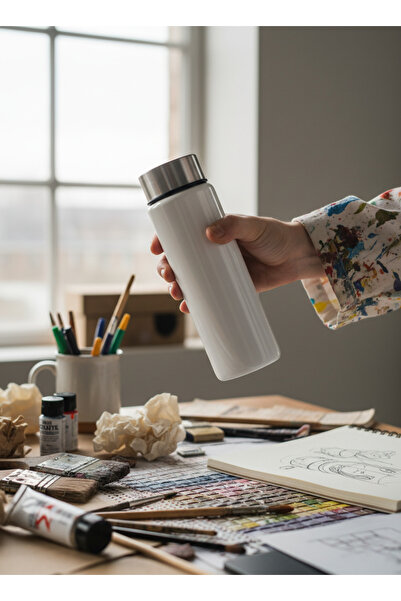 Blissra 550 Cc Glass Flask – Metal Lid, Leak-Proof Water Bottle