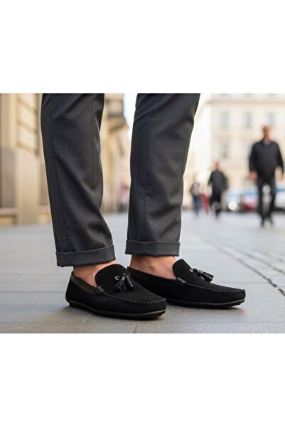 Slope Ανδρικά παπούτσια casual - Μαύρο γνήσιο δέρμα 522