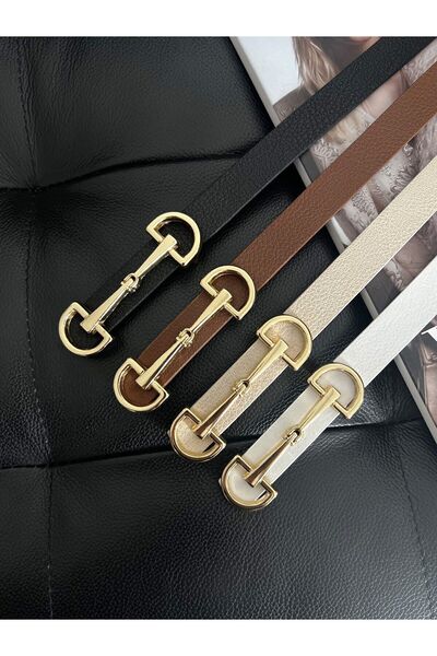 Fiori 4'lü Fırsat Ürünü Uzun Tokalı İnce Kadın Kemeri, Ceket Kemeri, Gömlek Kemeri, Elbise Kemeri