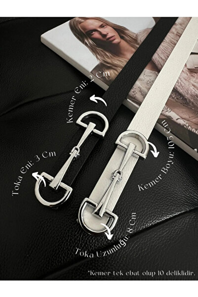 Fiori 2'li Fırsat Ürünü Uzun Tokalı İnce Kadın Kemeri, Ceket Kemeri, Gömlek Kemeri, Elbise Kemeri