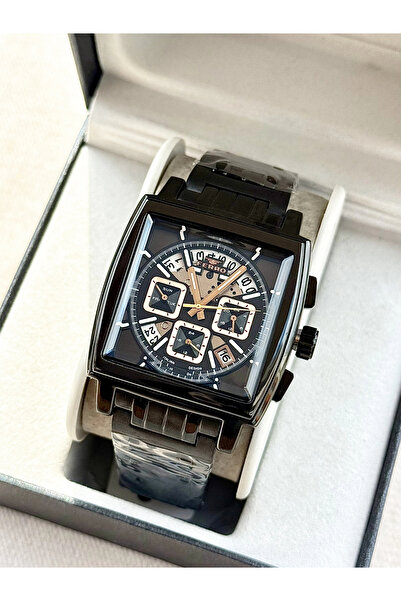 FERRO Siyah Çelik Kordon Erkek Kordl Saata FM11553AWT-G Fonksiyonları Aktif 3 ATM Su Geçirmez