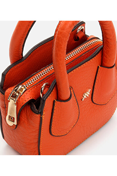 Hotiç Women's Leather Orange Mini (Crossbody) Bag