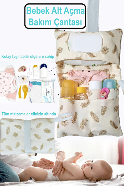 NOVA TEXTILE Anne Bebek Bakım Çantası, Bebek Alt Açma Bakım Çantası, Organize...