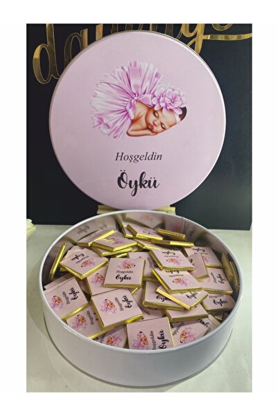 Nehir 50 Adet İsme Özel Bebek Madlen Sütlü Çikolata