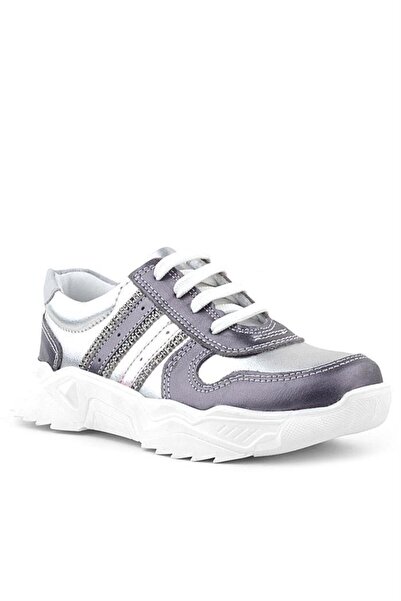 Rakerplus Справжня шкіра Платиновий рожевий блискучий камінь Дівчачі кросівки