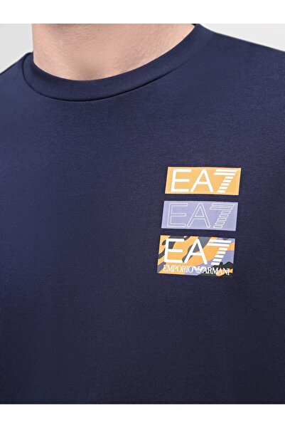 EA7 Ανδρικό μπλουζάκι Navy Blue - Crew Neck, 3DPT12PJ7BZ
