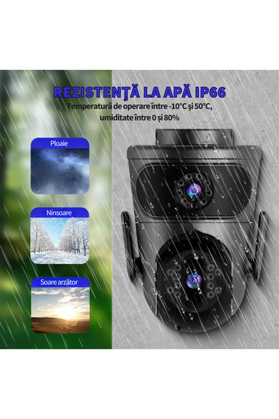 DeVeghe E20 Dual WiFi Surveillance Camera 8MP Full HD Outdoor/Indoor, 5x Zoom + 64GB