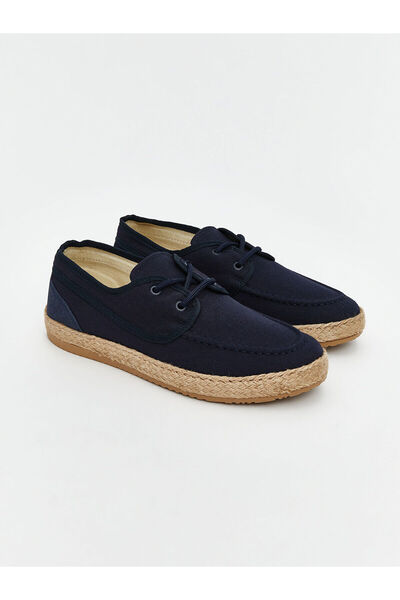 LC Waikiki Navy Blue Lace-Up Straw Sole Men's Classic Shoes -Akrglobal-