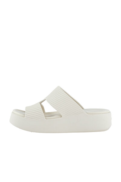 Crocs Getaway Groove Platform Hstrap Women's Ecru Slippers 210701-0Lh