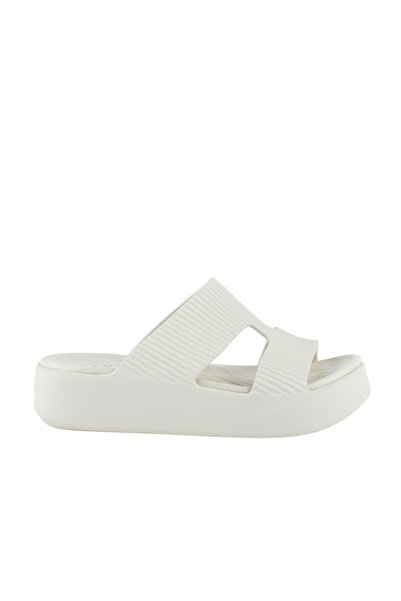 Crocs Getaway Groove Platform Hstrap Women's Ecru Slippers 210701-0Lh