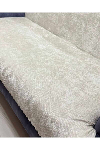 OSIO Daisy Kaymaz Taban Süngerli Kadife Koltuk Örtüsü 170x210 Cm Gri