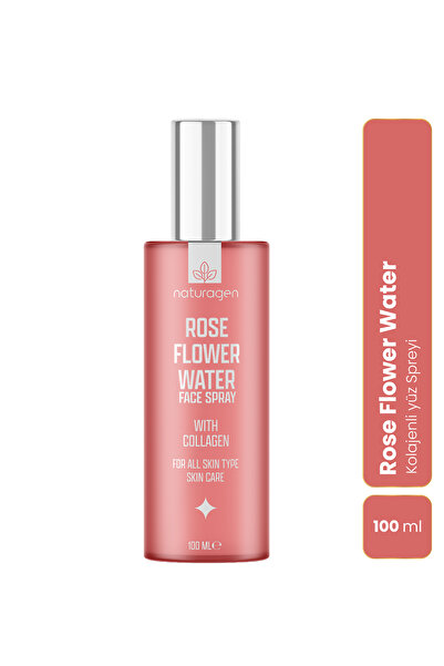 Naturagen Rose Flower Face Spray-aydınlatıcı Gözenek Sıkılaştırıcı Kolajenli %100 Doğal Gül Mayalı