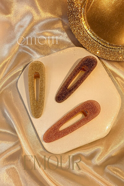 emour Simli Mega Klips Toka Seti,Simli Klips Toka, Kız Çocuk Toka Seti, Tel T...