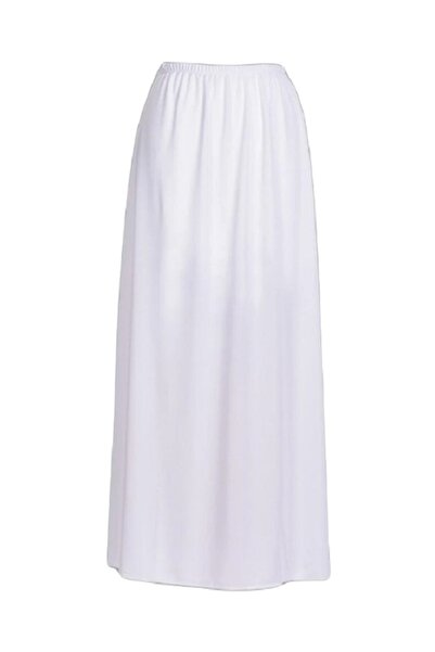 Kahra Collection Tam Boy Etek Astarı İçlik Jüpon Kombinezon Uzun Beyaz Astar