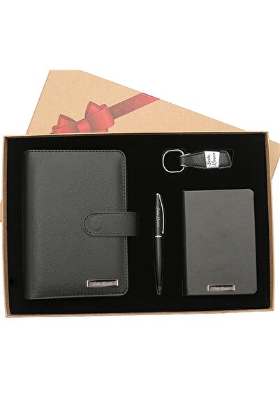 Kalemedair Kişiye Özel Organizerli Tarihsiz Ajanda Kalem Anahtarlık ve Not De...