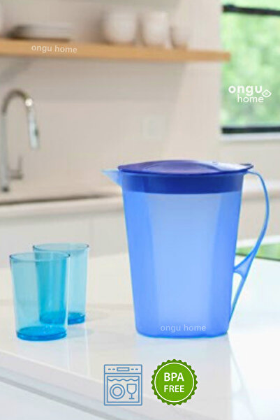 ongu home Başucu Sürahisi Kapaklı Plastik Modern Sürahi 2.1 Litre