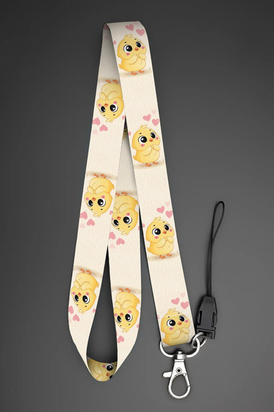 Apptakı Yavru Civciv Boyun Askı İpi Kimlik Kartı ve Telefon Askısı - ASK0355