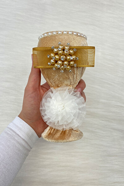 ZEYMERADE Gold Wedding Needle Holder for Wedding Jewelry, Henna Night Bride G...