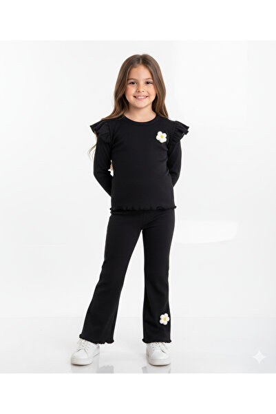 HÜMAKİDSWEAR طقم علوي وسفلي من قماش ريبانا المضلع