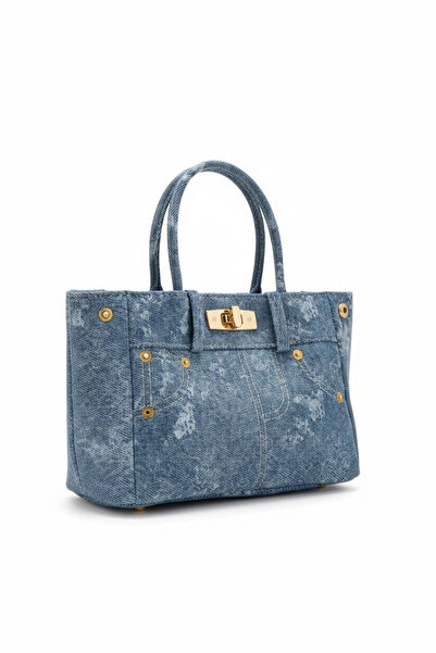 Glemix Nepal Kot Kumaş Jean Model Tasarım Kadın El Ve Omuz Çantası