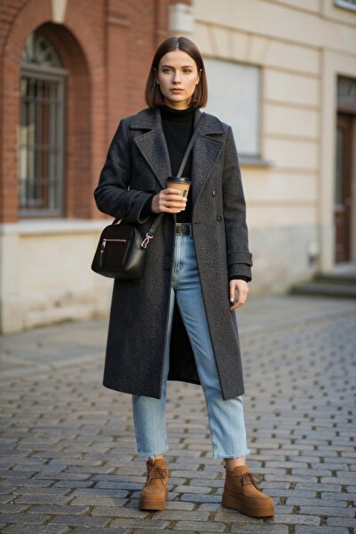 Cochines Κοντές γυναικείες μπότες Tan Suede - Φούτερ μέσα, χοντρή σόλα και κορδόνια