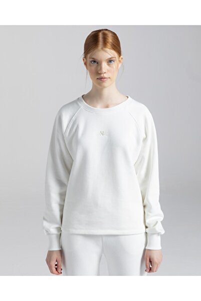 Kappa Authentic Chika Kadın Bej Oversize Sweatshirt
