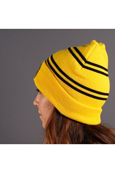 Sihir Dükkanı Hufflepuff Bere Standart Beden Lisanslı Örme Akrilik