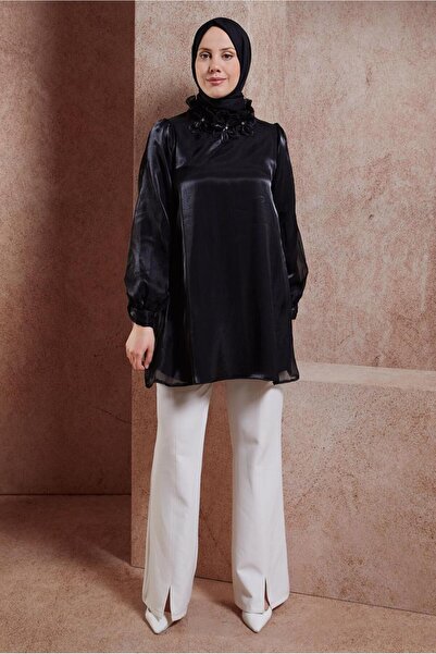 Alvina Flower Detailed Three-Dimensional Tunic - 44568